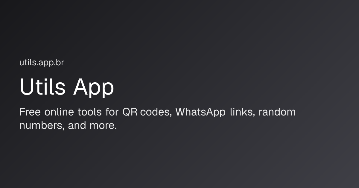 Utils App — Random numbers, Secret Santa & more